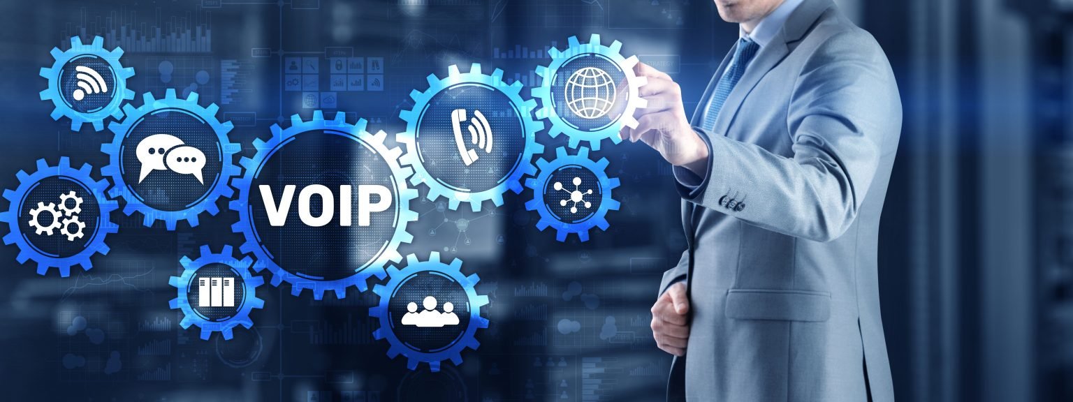 VoIP-графика с соединёнными шестерёнками